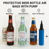 Inflatable Beer Bottle Air Bags Shock Resistant Protective Packaging + Pump